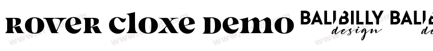 ROVER CLOXE DEMO字体转换